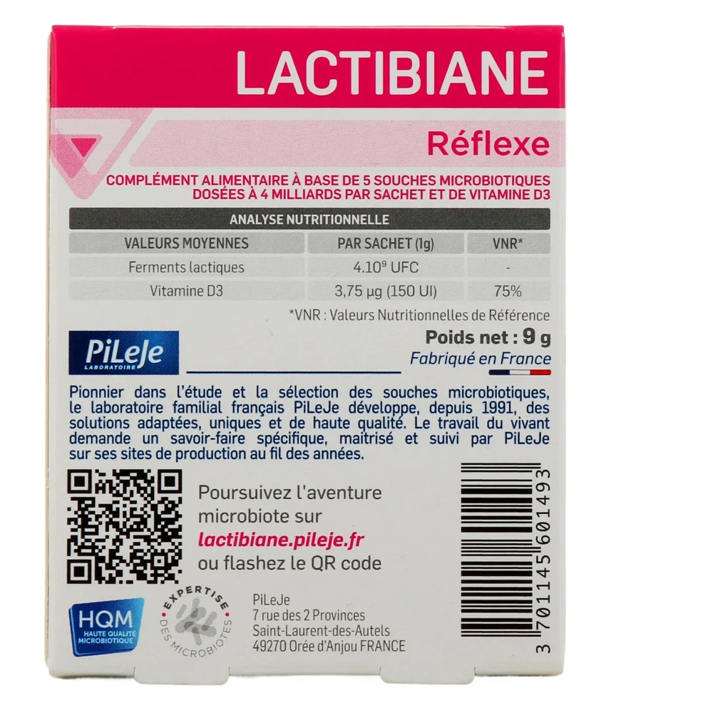 Pileje lactibiane réflexe enfant 10 sachets