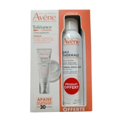 Avene Coffret Tolérance Control Crème Apaisante Restauratrice 40ml + Eau Thermale Spray 150ml Offert