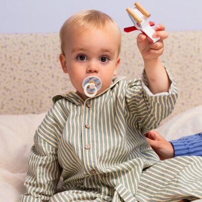 Bibs studio colour 2 sucettes taille 2 baby blue - dusty blue mix 6 à 18 mois