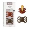BIBS Supreme 2 Sucettes Taille 2 Rust – Mocha 6+ mois