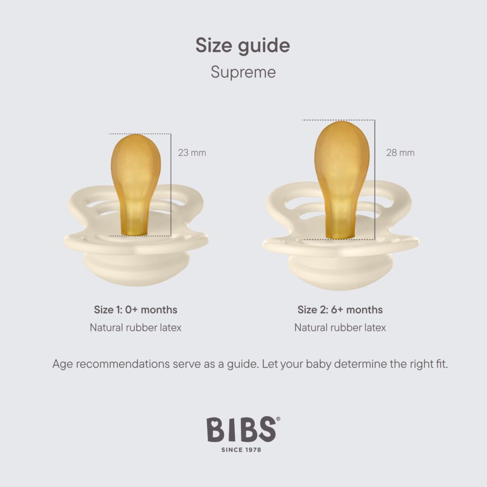 Bibs supreme 2 sucettes taille 2 rust – mocha 6+ mois