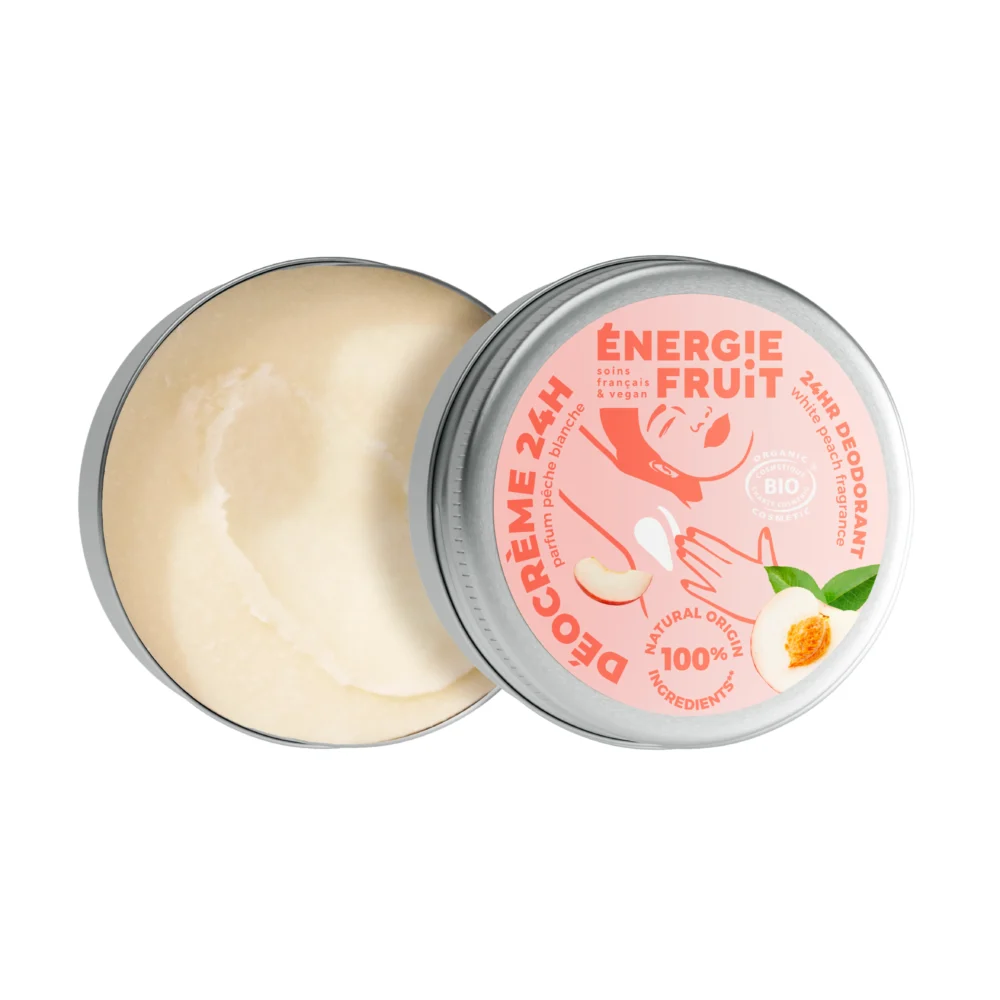 Energie fruit déocrème 48h parfum pêche blanche bio 45g