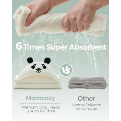 Momcozy cape de bain à capuche de 1 jour à 5 ans