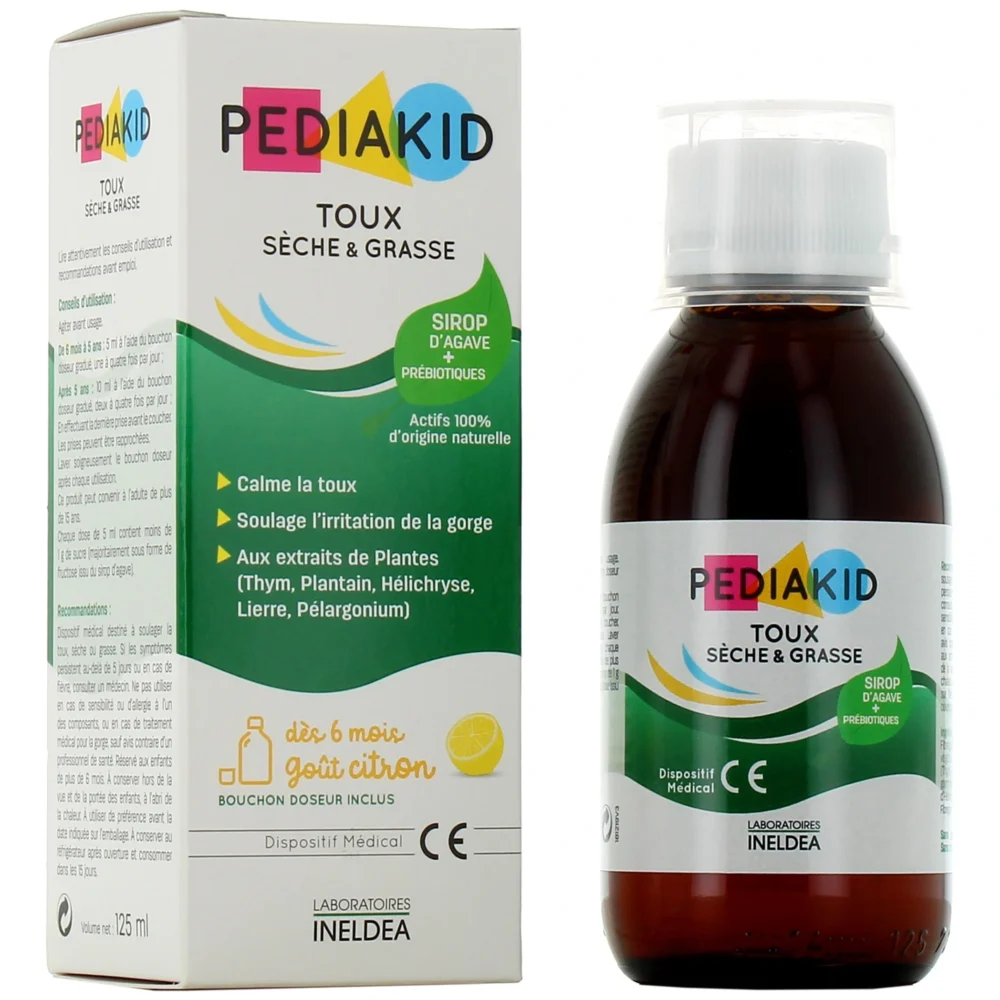 Pediakid toux sèche et grasse 125ml
