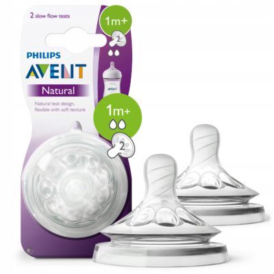 Avent Natural 2 Tétines SCF042/27 Débit Lent 1m+