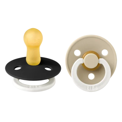 BIBS Colour 2 Sucettes Taille 1 Black Glow - Vanilla Glow 0 à 6 mois