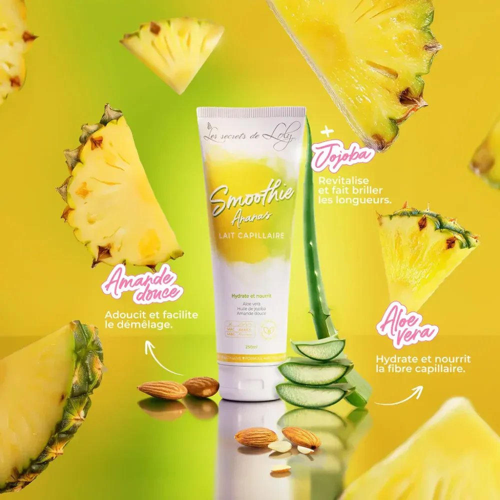 Les secrets de loly lait capillaire smoothie ananas 250ml