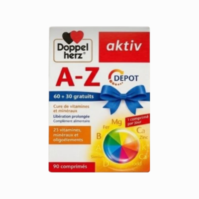 Aktiv A-Z Action Durable 60 Comprimes + 30 Gratuits