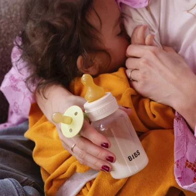 Bibs 2 tétines de biberon en latex débit lent