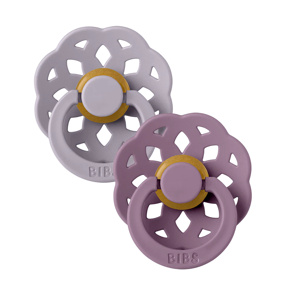 BIBS Boheme 2 Sucettes Taille 1 Fossil Grey – Mauve 0 à 6 Mois