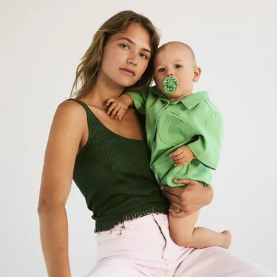 Bibs colour 2 sucettes taille 1 polka petal - cactus 6 à 18 mois