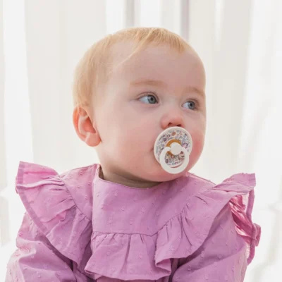 Bibs liberty colour 2 sucettes anatomique taille 2 chamomile lawn - violet sky mix 6 à 18 mois