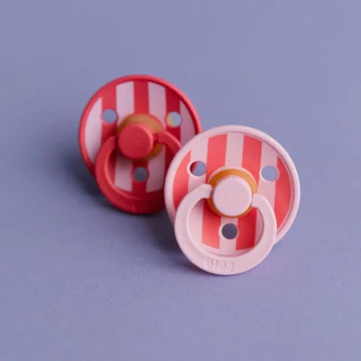 Bibs studio colour 2 sucettes taille 1 baby pink - coral mix 0 à 6 mois