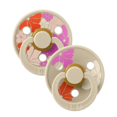 BIBS Studio Colour 2 Sucettes Taille 2 Morning Bloom – Vanilla Mix 6 à 18 Mois