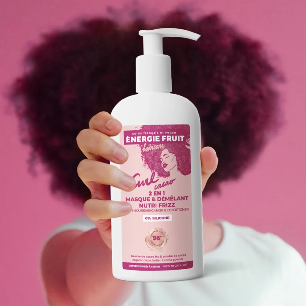 Energie fruit 2en1 masque démêlant nutri intense beurre de cacao bio & poudre de cacao 300ml