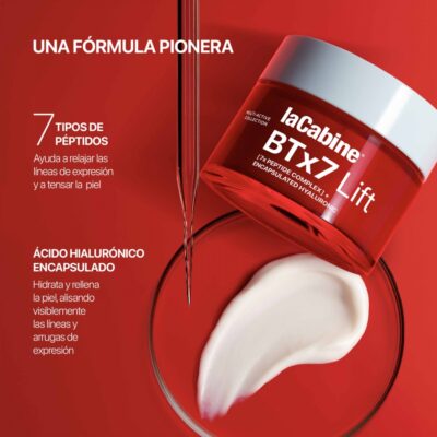 La cabine crème lifting à l’acide hyaluronique et 7 peptides btx7 lift 50ml