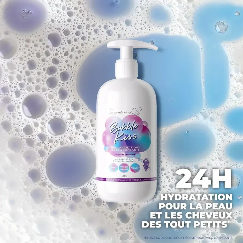 Les secrets de loly bubble kiss soin lavant doux bébés et enfants 400ml