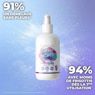 Les secrets de loly bubble kurl spray démêlant enfant 250ml