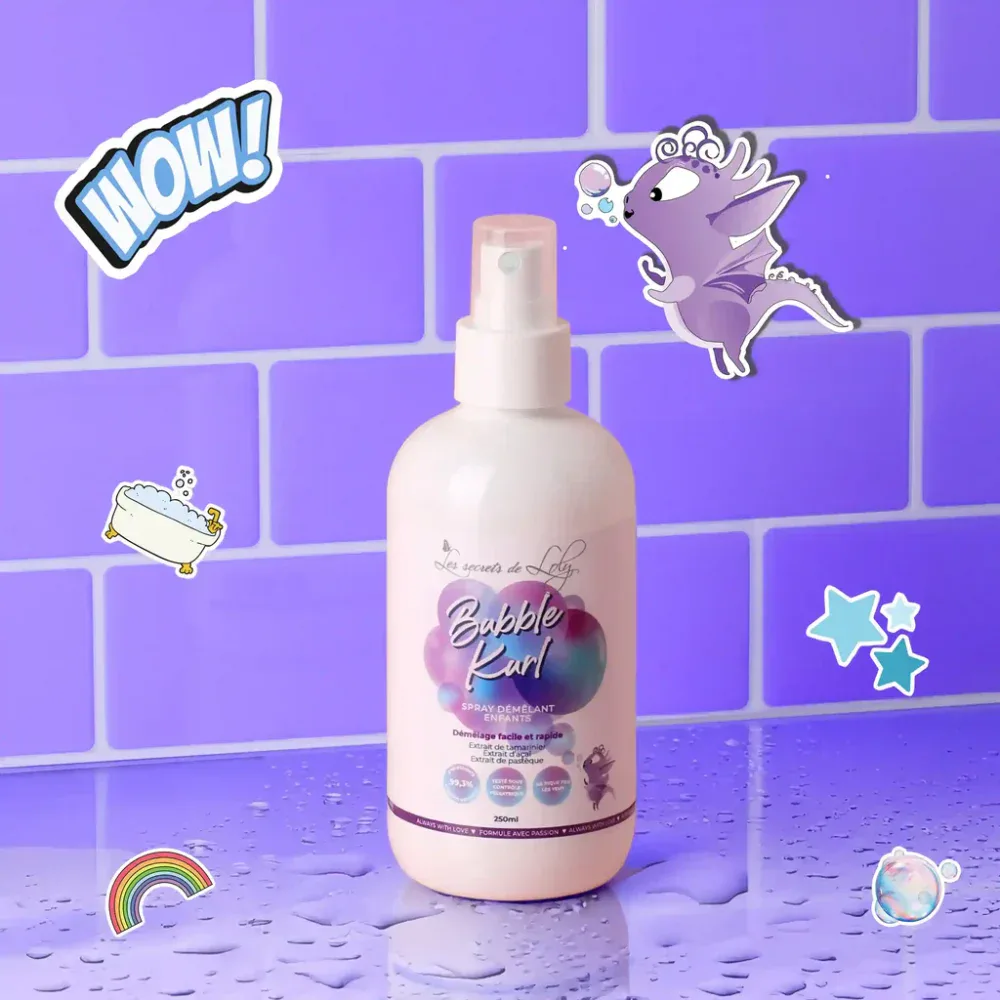 Les secrets de loly bubble kurl spray démêlant enfant 250ml