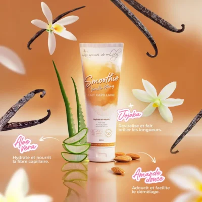 Les secrets de loly lait capillaire smoothie vanille ylang 250ml Les secrets de loly lait capillaire smoothie vanille ylang 250ml