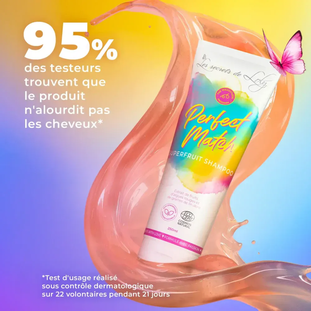 Les secrets de loly shampoing superfruit perfect match bio 250ml
