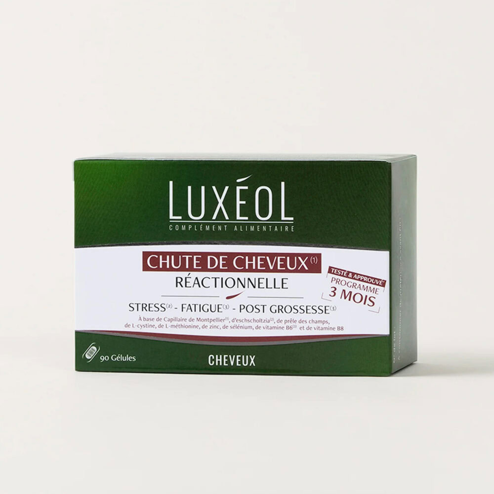 Luxéol chute de cheveux réactionnelle 90 gélules