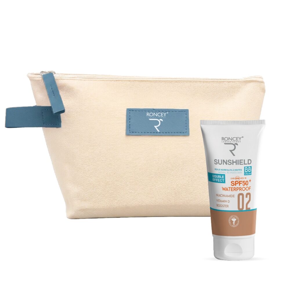 Roncey ecran sunshield waterproof peau mixte spf50+ teinte 02 50ml