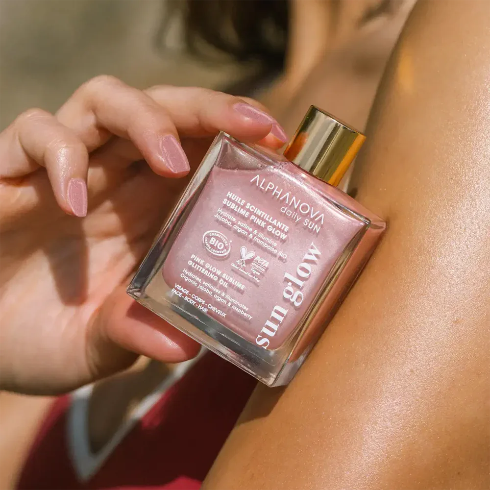 Alphanova huile scintillante sublime pink glow 50ml