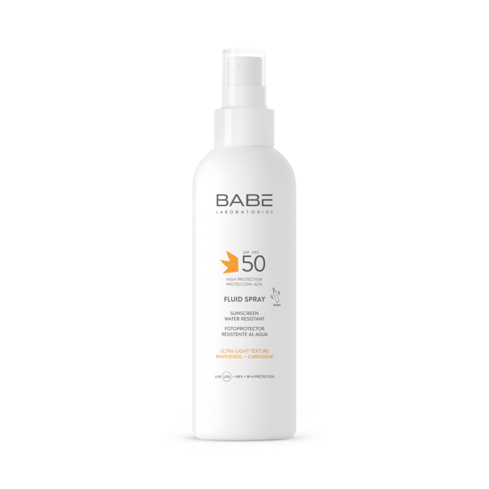Babe fluid spray solaire résistant à l'eau spf50 200ml