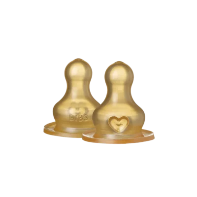 BIBS 2 Tétines de Biberon Débit Moyen en Latex