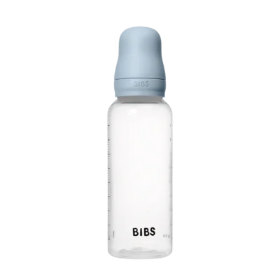 Bibs biberon débit lent pp sans bpa avec tétine en latex 0m+ baby blue 270ml Bibs biberon débit lent pp sans bpa avec tétine en latex 0m+ baby blue 270ml