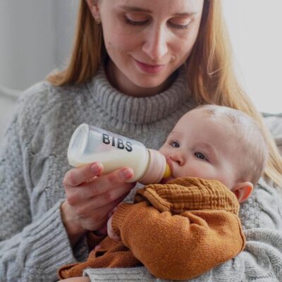 Bibs biberon en verre set complet débit lent baby blue 0 mois et + 110ml Bibs biberon en verre set complet débit lent baby blue 0 mois et + 110ml