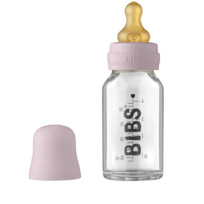 BIBS Biberon en Verre Set Complet Débit lent Dusky Lilac 0 mois et + 110ml