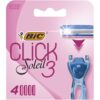 Bic 4 Recharges de Lames Click 3 Soleil