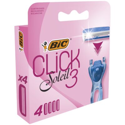 Bic 4 Recharges de Lames Click 3 Soleil