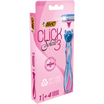 Bic click 3 soleil rasoirs 3 lames + 4 recharges