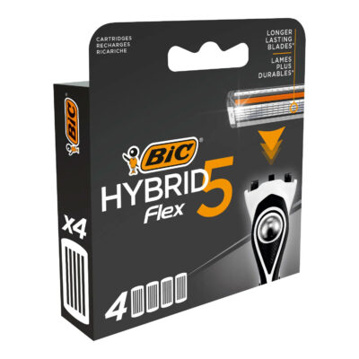 Bic Recharges de Lames de Rasoir Homme Hybrid Flex 5 4 Piéces
