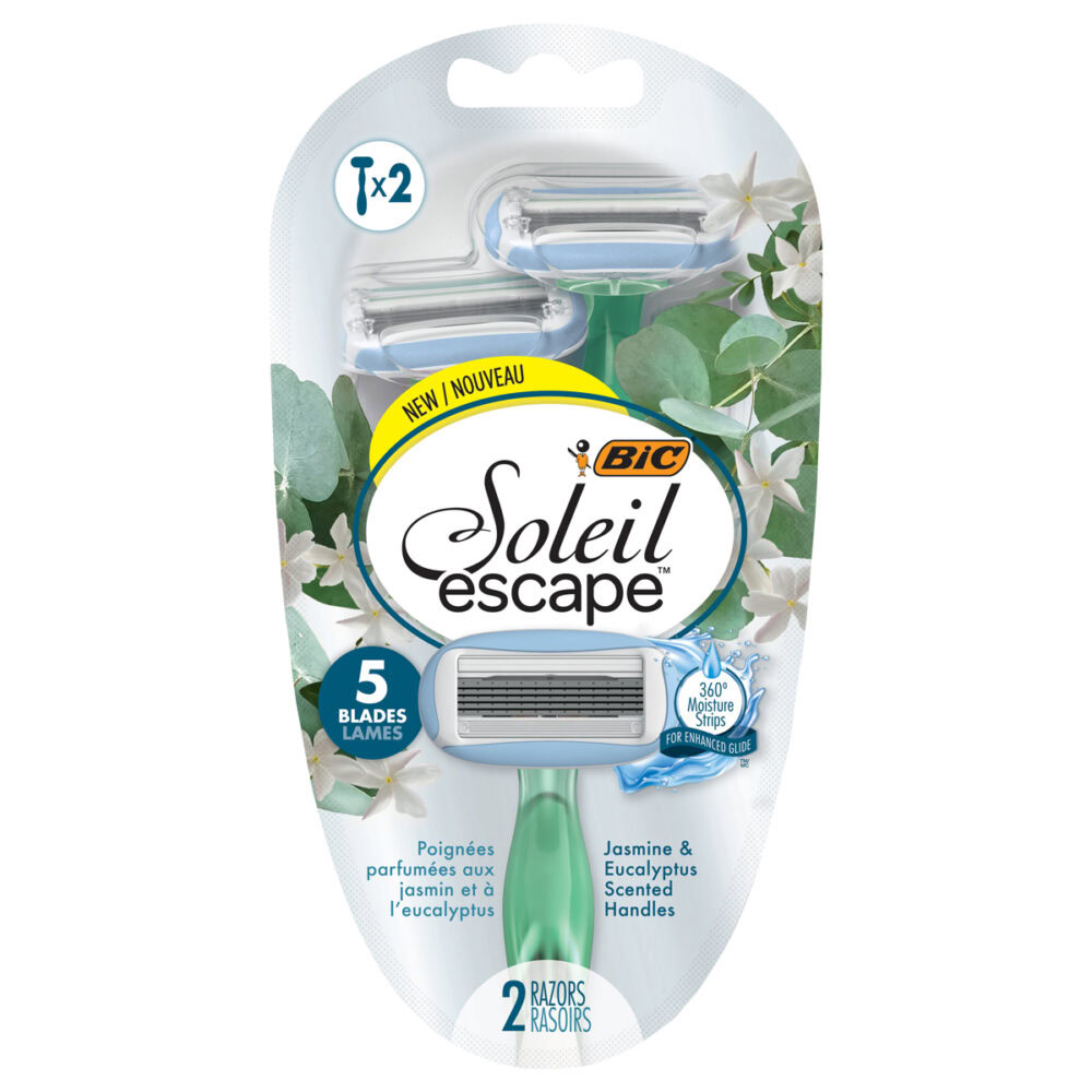 Bic soleil escape jasmin rasoirs femme 2 piéces