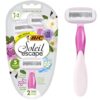 Bic Soleil Escape Rasoirs Femmes 5 Lames Rose et Magnolia Enrichie en Huile D’Amande Douce 2 Pieces