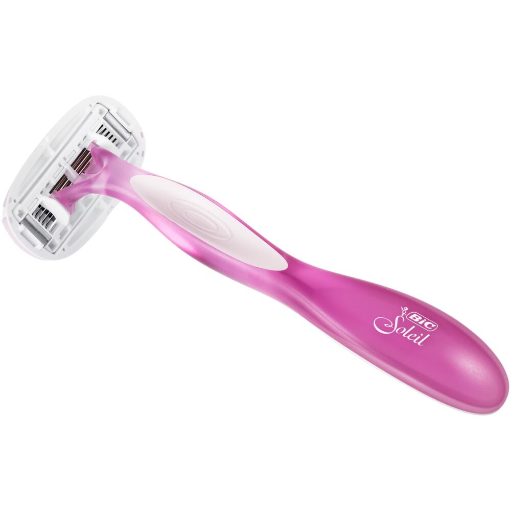 Bic soleil escape rasoirs femmes 5 lames rose et magnolia enrichie en huile d’amande douce 2 pieces