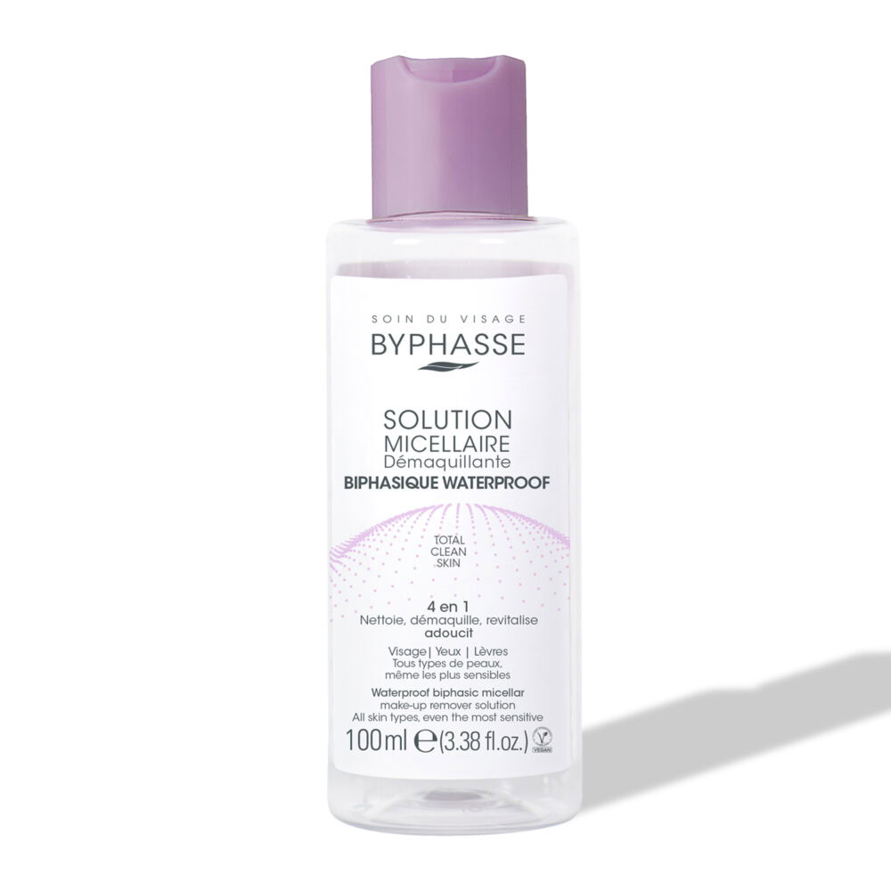 Byphasse solution micellaire demaquillante 4 en 1 biphasique waterproof 100ml