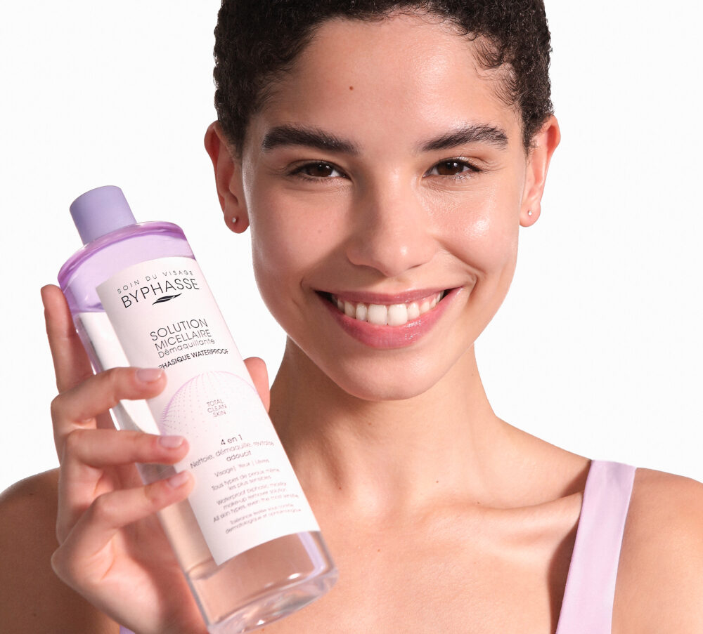Byphasse solution micellaire demaquillante 4 en 1 biphasique waterproof 100ml