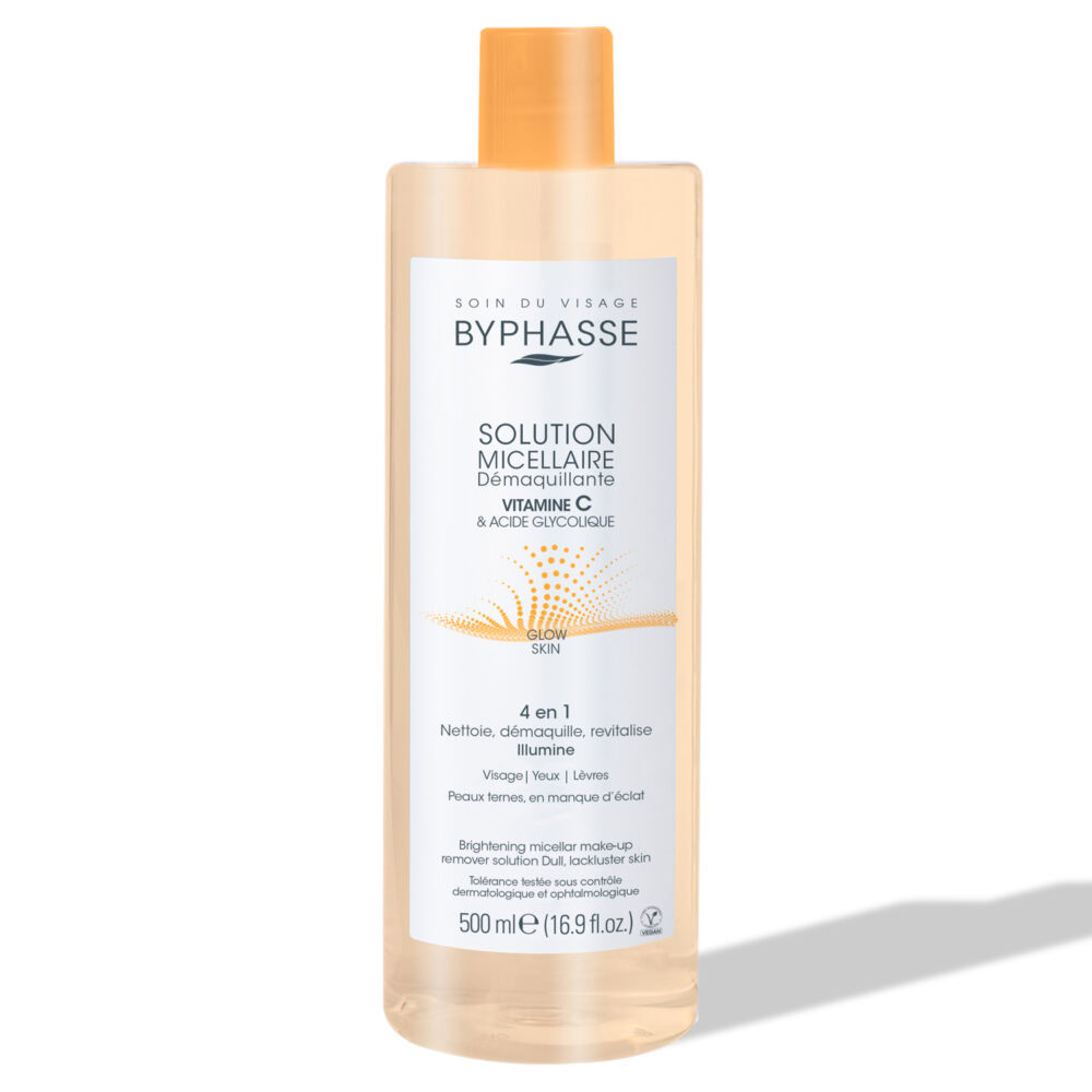 Byphasse solution micellaire démaquillante vitamine c et acide glycolique 500ml