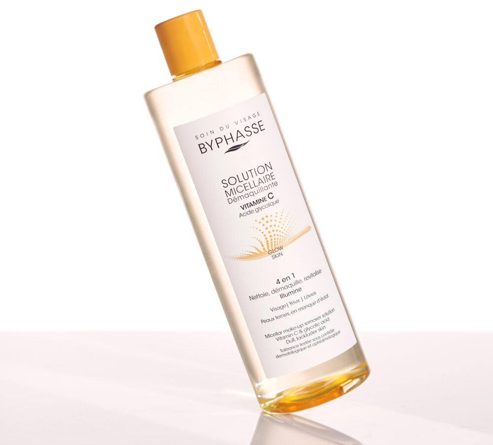 Byphasse solution micellaire démaquillante vitamine c et acide glycolique 500ml