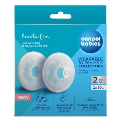 Canpol Set de 2 Collecteurs de Lait Portables 50ml 1/700
