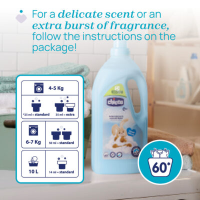 Chicco adoucissant textile parfumé au talc 1,5l Chicco adoucissant textile parfumé au talc 1,5l