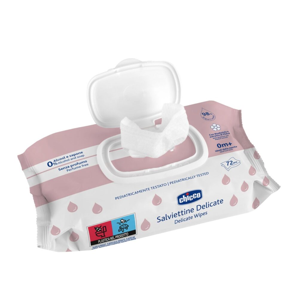 Chicco lingettes délicates 72 unités