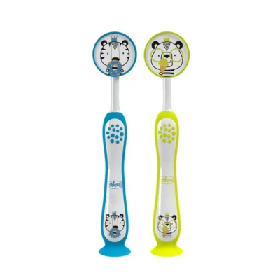 Chicco Milk Teeth Brosse à Dents 3-6 ans Pack Tigre/Panda