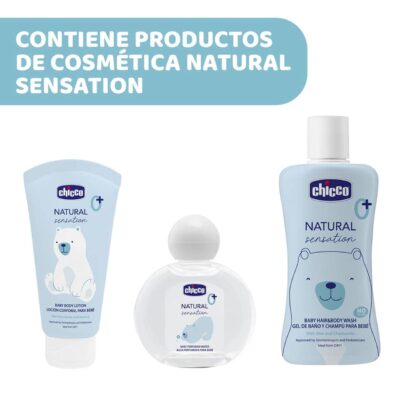 Chicco Natural Sensation Set de Toilette et de Bain 3 Pièces