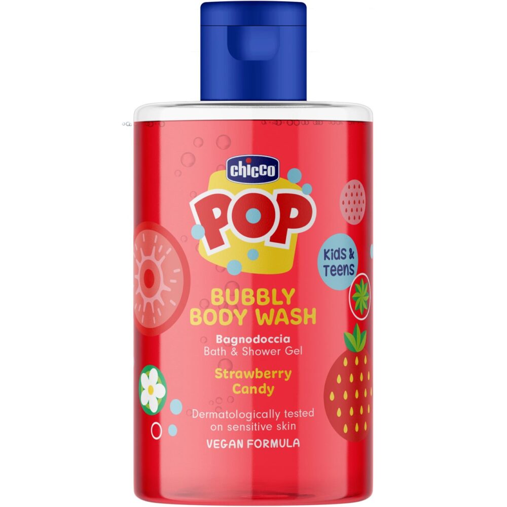 Chicco pop gel douche pétillant fraise bonbon 300ml